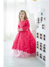 Crimson lace dress Pageant dress Flower girl dress Lace Raspberry red tutu dress Birthday dress Wedding dress Prom dress Girls dress