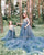 Dark grey/silver tulle mommy and me gowns for photoshoot with long train- Dark gray tulle maternity dress with silver beaded 3d lace - Matchinglook