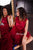 Dark red/burgundy tiered tulle evening dress - hi low Ruffle tulle dress for Christmas party - Matchinglook