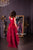 Dark red/burgundy tiered tulle evening dress - hi low Ruffle tulle dress for Christmas party - Matchinglook
