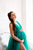 Emerald Green Maternity Dress, Photoshoot Dress, Empire Waist Boho Dress, Elegant Tulle Gown, Maternity Boho Dress, Formal Pregnancy Dress