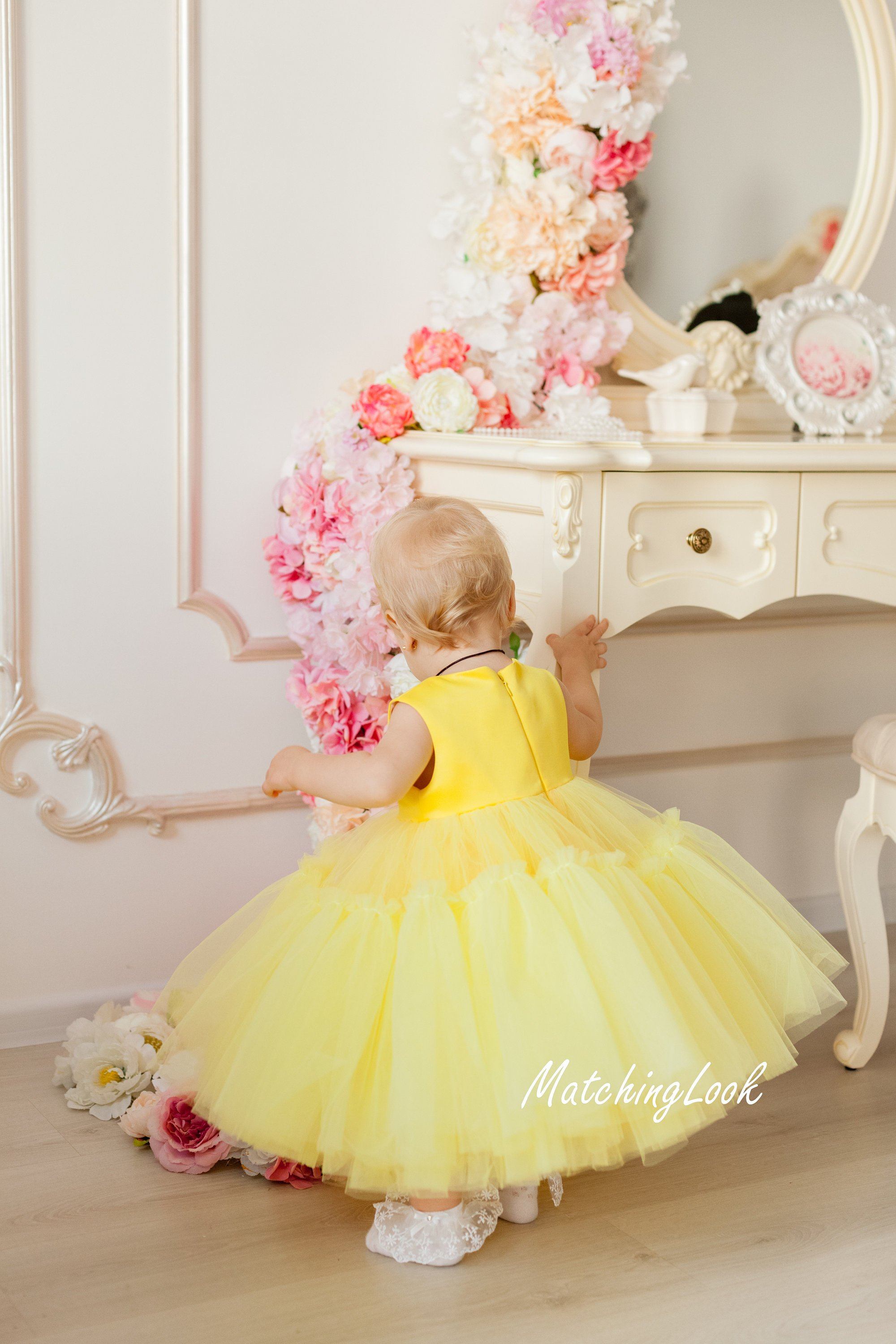 Yellow first birthday outfit online