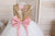 Flower Girl Sequin Tutu Dress with Bow, Gold and Ivory Dress for Flower Girl, Girl Birthday Gold Sequin Outfit, Birthday Dress for Baby Girl - Matchinglook