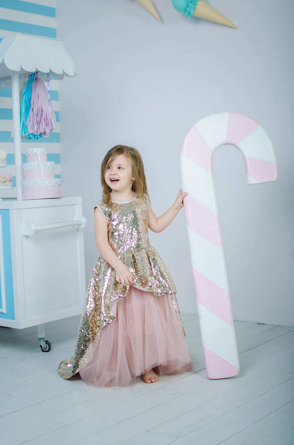 Shop Girl Flower Dress, Birthday Dress 1 Year Old, Gold Sequin Dress, Girl Tutu Dress, Toddler Dress, Dress For Baby Girl, 5th Birthday Dress -