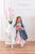 Girl Prairie Dress, Girl Easter Dress, Retro Style Dress, Girl Floral Dress, Blue Pink Dress, Birthday Dress, Vintage Style Dress, Toddler
