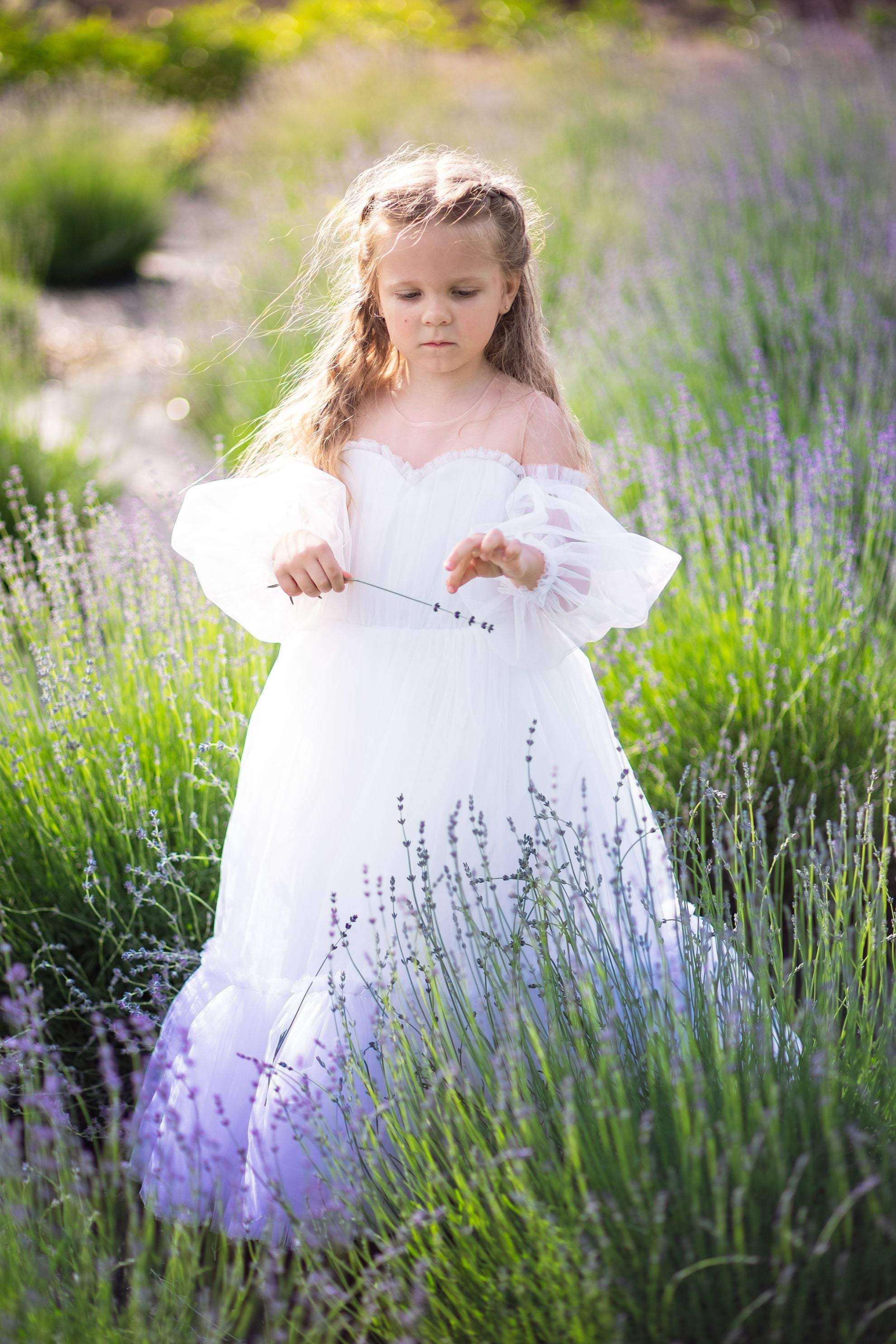 Chic / Beautiful White Birthday Floral Flower Girl Dresses 2022 A