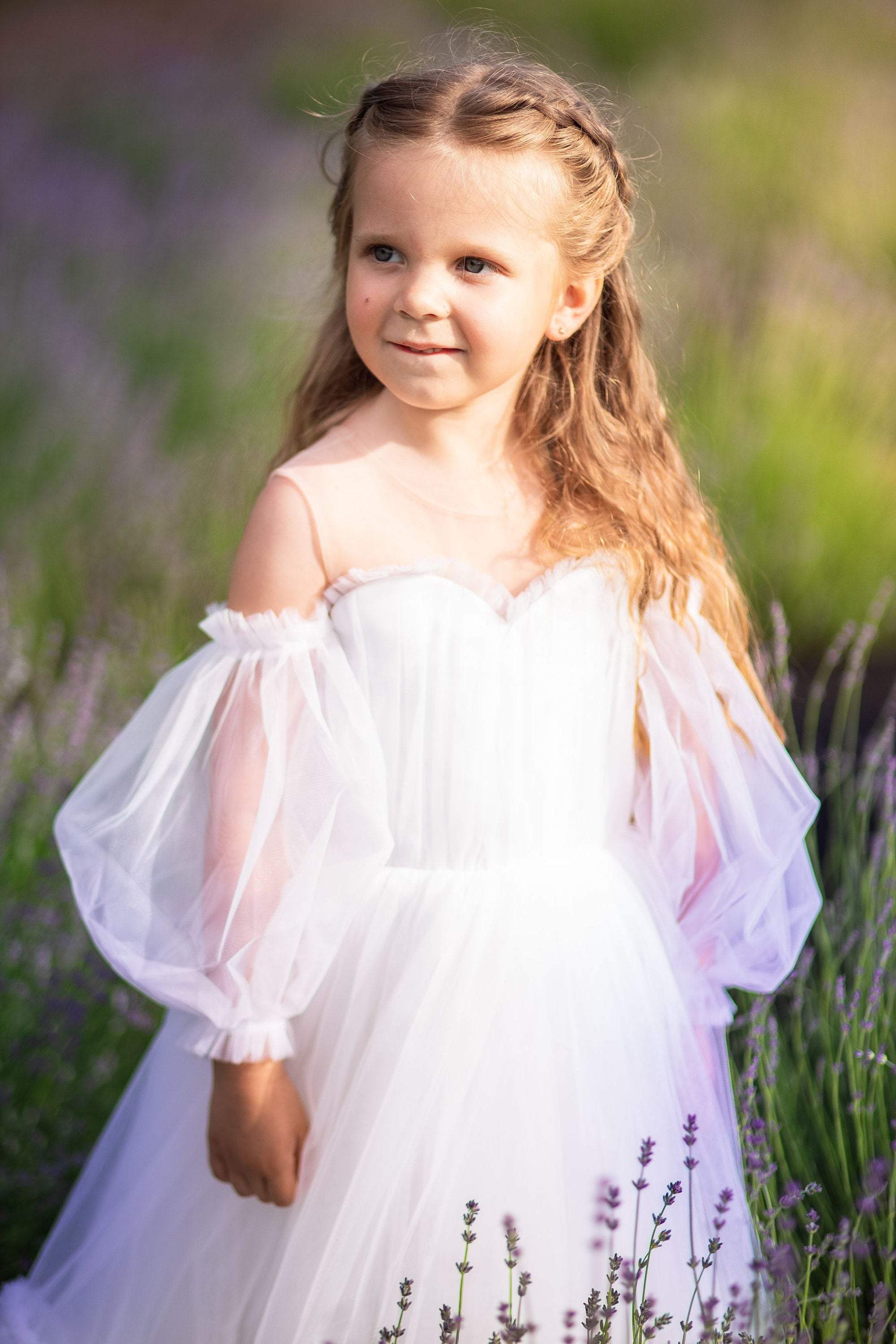 Matchinglook White Flower Girl Dress