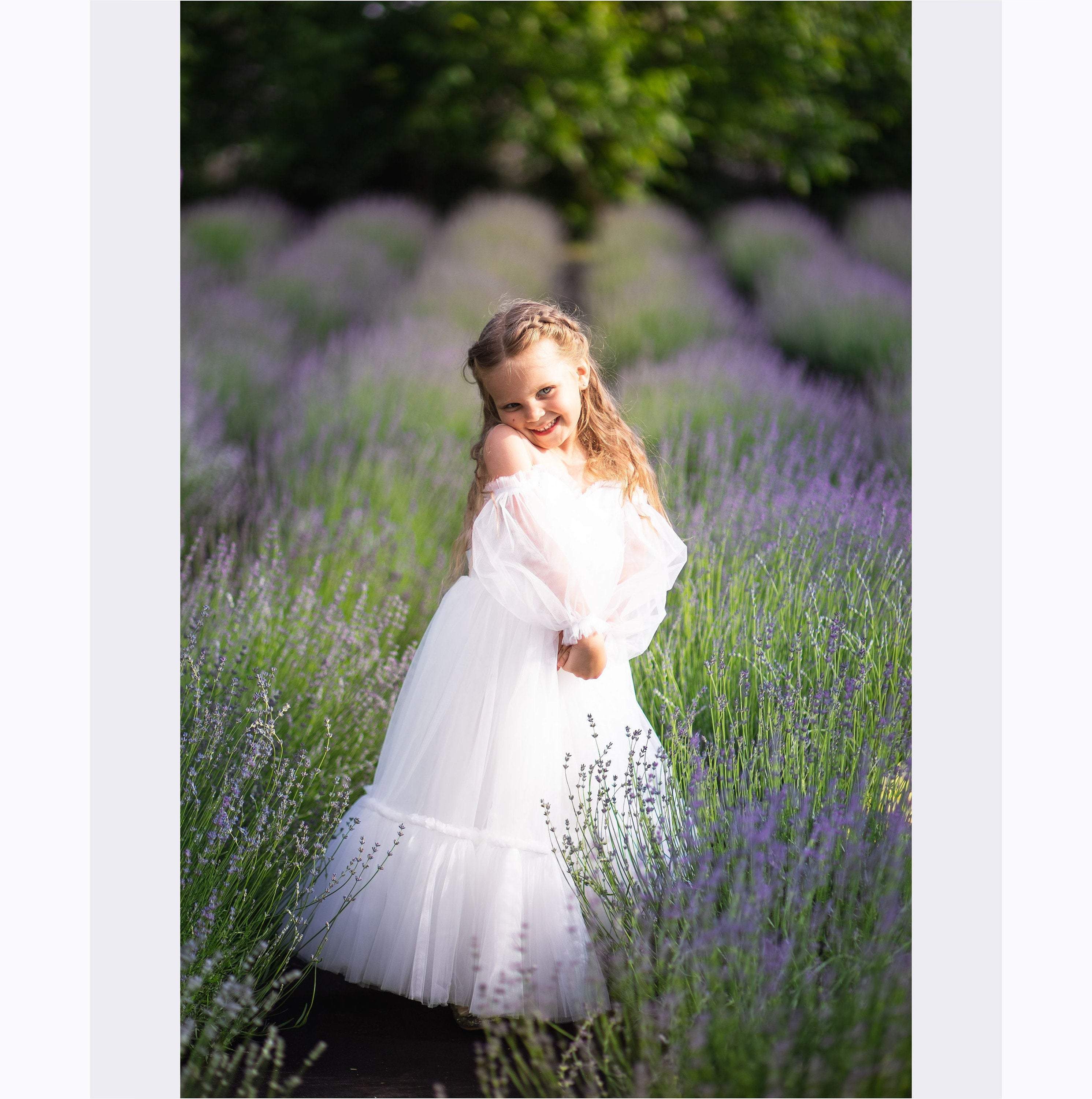 long sleeve 2 piece formal dress Shop Girl White Dress, Birthday Party Dress, Flower Girl Dress, Photoshoot  Dress, Puff Sleeves Dress, Girl Formal Dress, Elegant Dress, Sheer