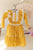 Girl Yellow Dress, Girl Easter Dress, Prairie Dress, Vintage Style Dress, Girl Birthday Dress, Floral Dress, Girl Garden Party Dress, Ruffle