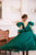 Green Flower Girl Dress, Tulle Maxi Dress for Girl, Girl Birthday Dress with V neckline, Princess Tulle Dress, Formal Dress