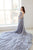 Grey Maternity  Chiffon dress for photo shoot - Pregnancy Gown with long train in gray color - Matchinglook