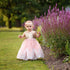Baby Girl Sequin Tutu Birthday Dress in gold and blush color