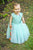 Flower girl tutu dress with bow Mint princess dress Lace girls mint dress birthday dress princess dress first communion dress photoshoot