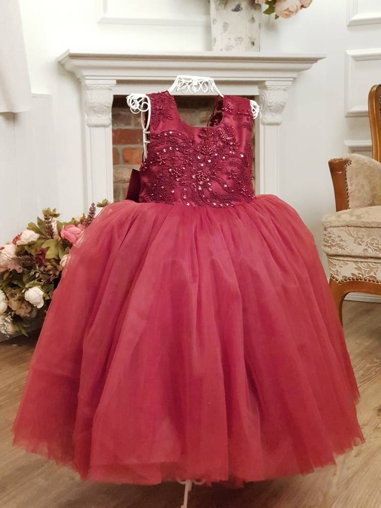 Luxurious Girls Puffy Ball Gown Toddler Birthday Party Princess Dress –  marryshe
