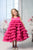 Flower Girl Dress, Hot Pink Dress, Girl Pageant Dress, Ruffle Tulle Dress, Tulle Layered Dress, Photoshoot Dress, Toddler Pageant Dress