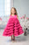 Flower Girl Dress, Hot Pink Dress, Girl Pageant Dress, Ruffle Tulle Dress, Tulle Layered Dress, Photoshoot Dress, Toddler Pageant Dress