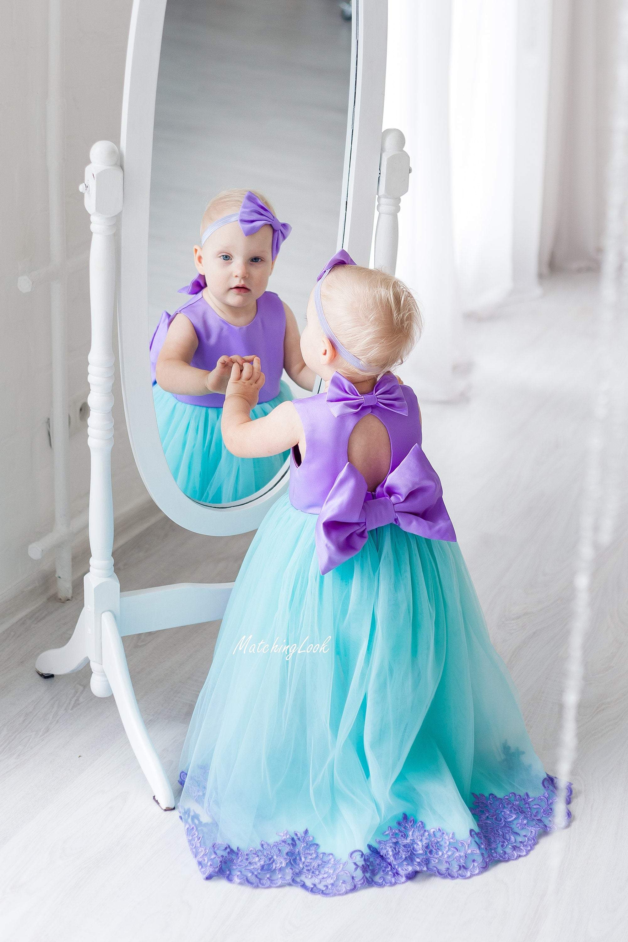 Princess Dress, Little Mermaid Dress, Ariel Dress, 1st Birthday Dress