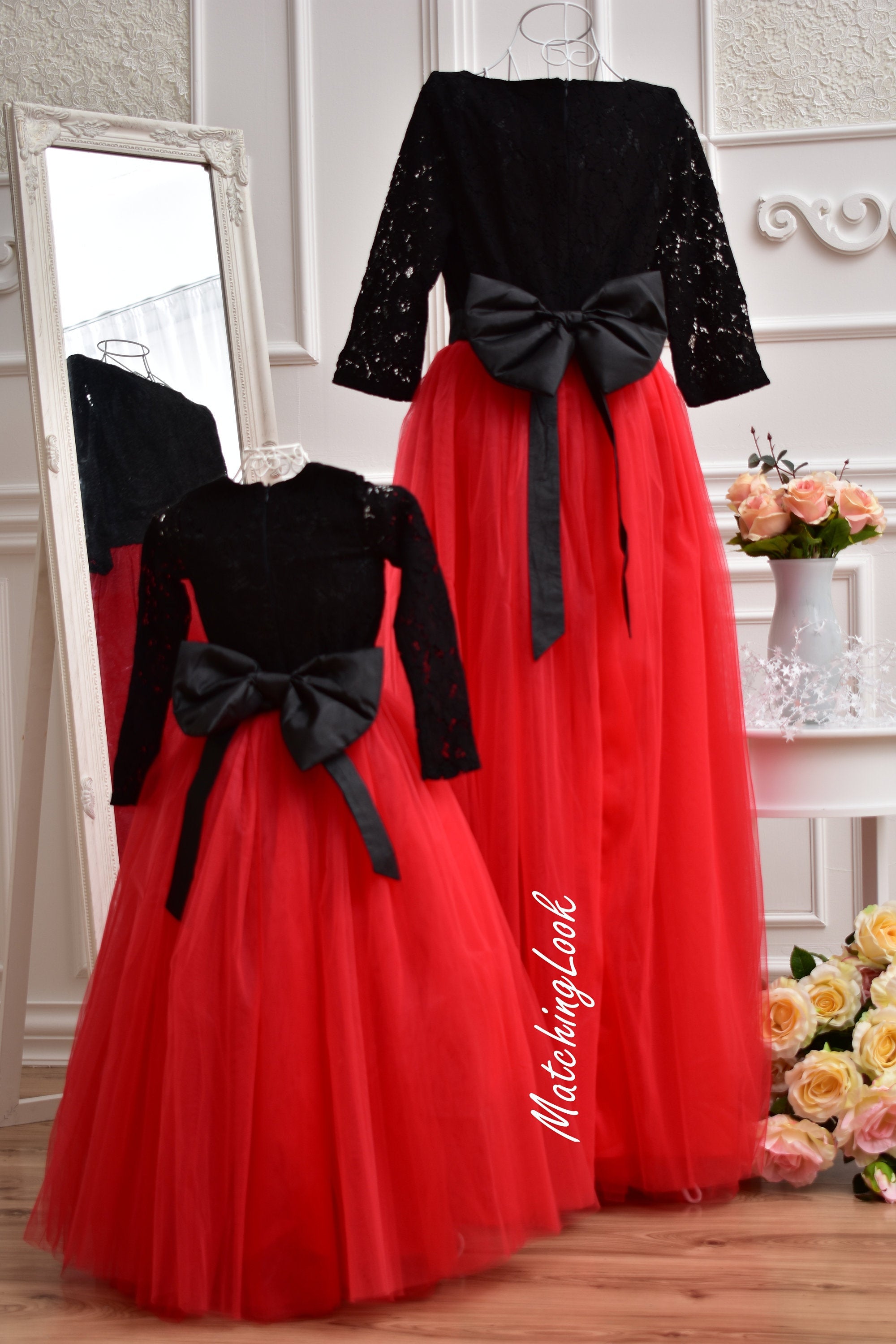 Long Sheath Sweetheart Black and Red Evening Dress – daisystyledress