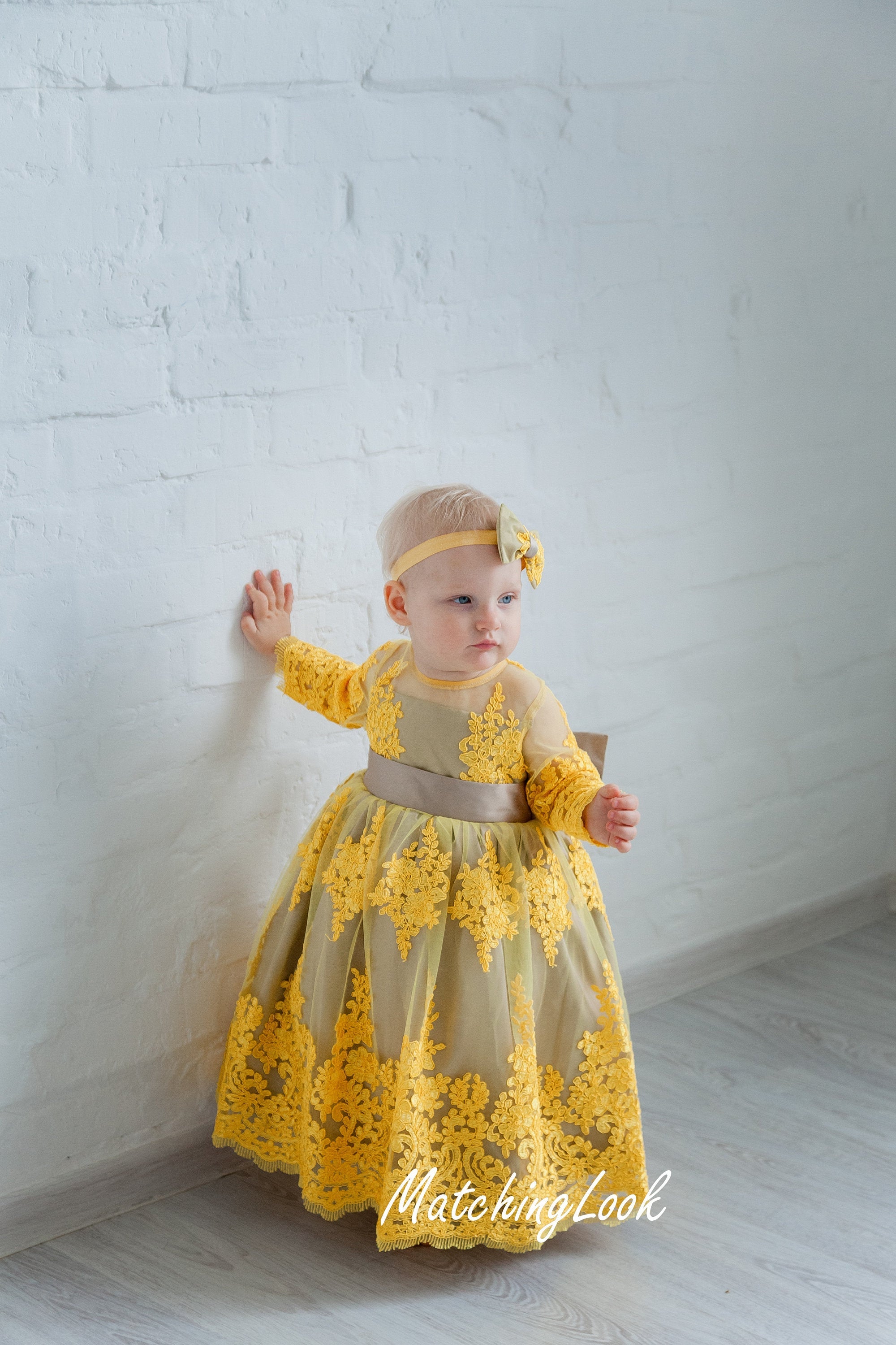 Baby girl sleeveless dress - Bright yellow | Jacadi Paris