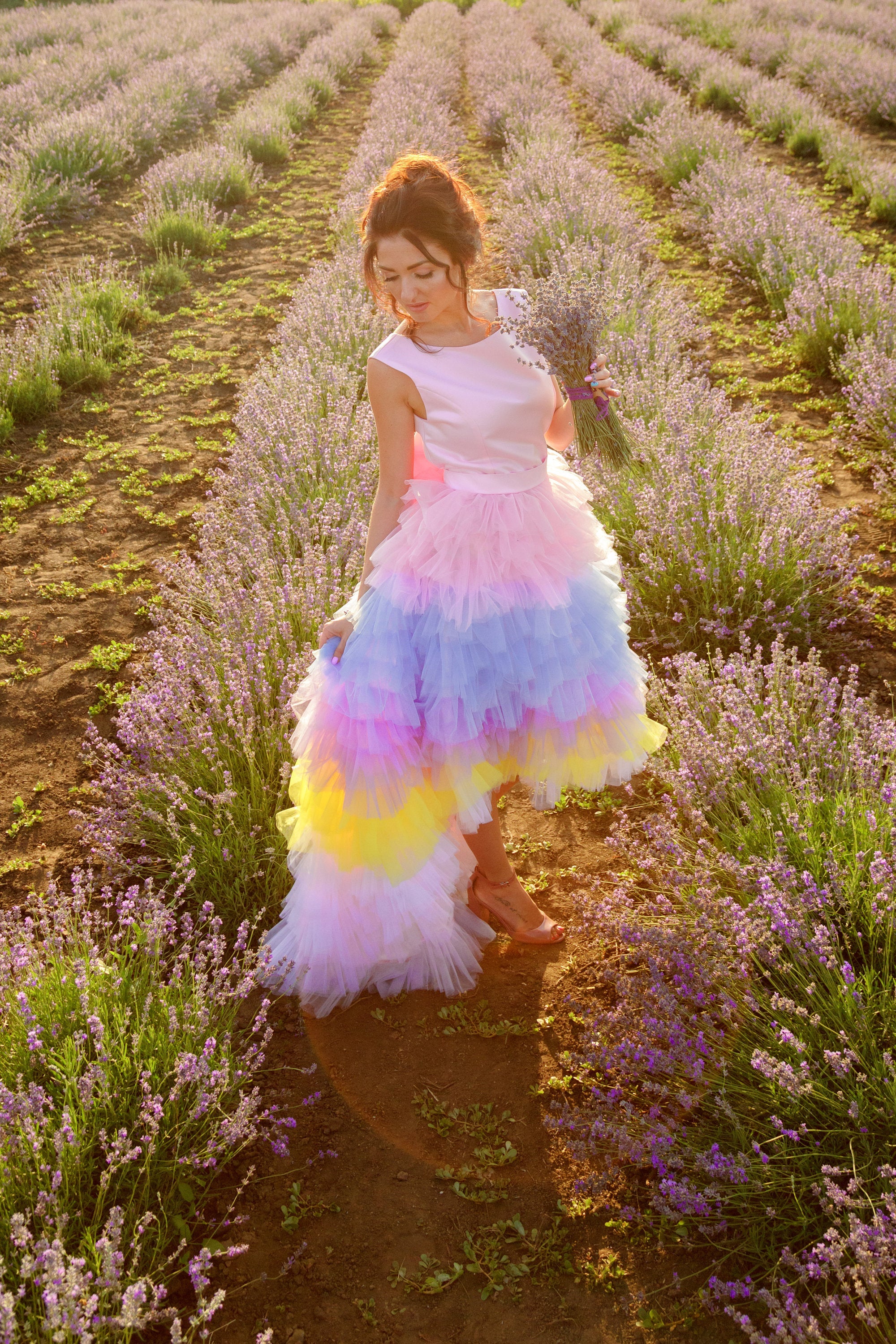Mom Daughter Unicorn Dress, Rainbow Tulle Dress, Matching Dress, Mommy