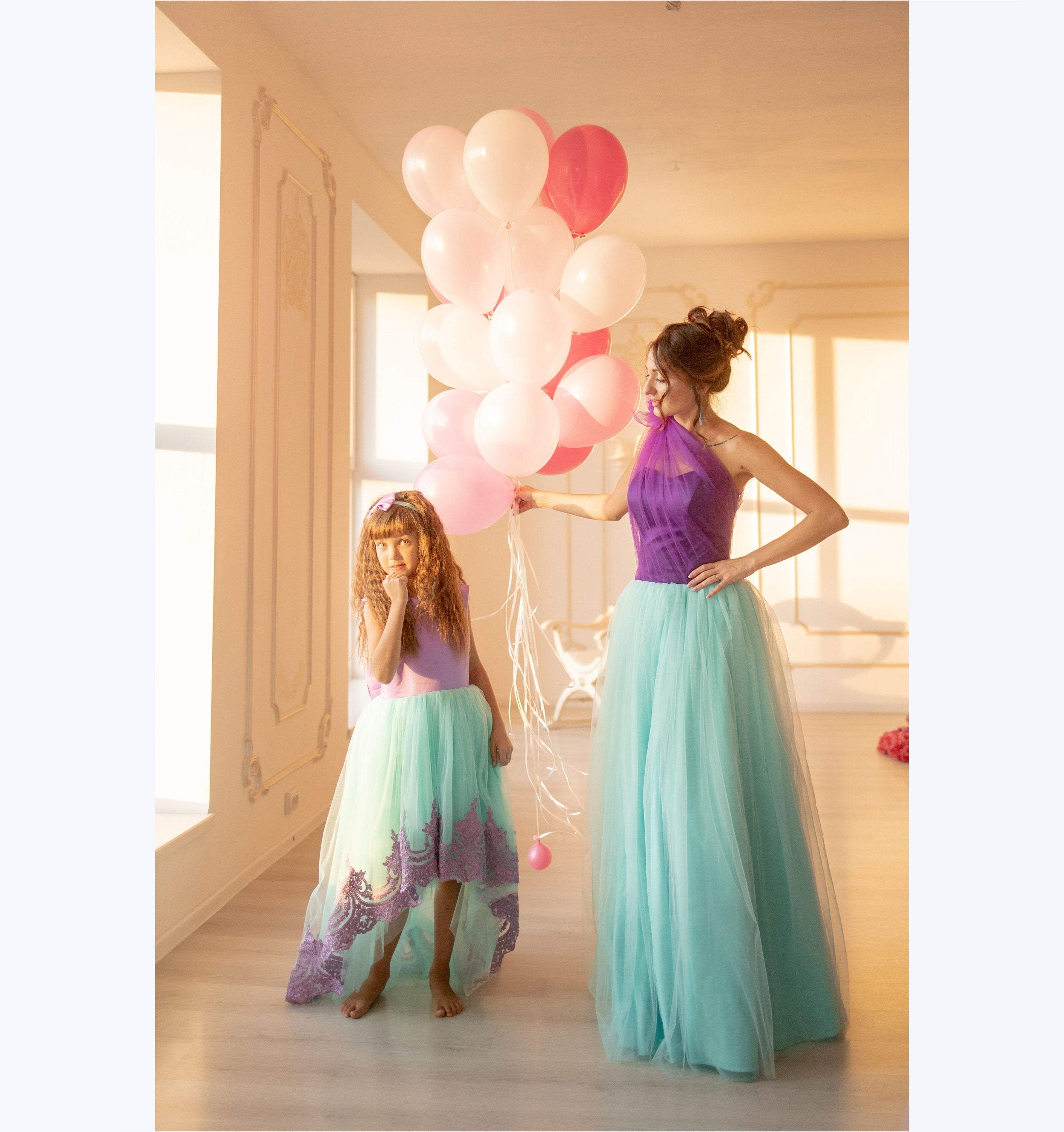 Matching Ariel Dresses, Mommy and Me Dress, Little Mermaid Party Outfits, Matching Mother Daughter Dress, Princess Dress, Girl Tutu Dress 6 Matching Ariel Dresses, Mommy and Me Dress, Little Mermaid Party Outfits, Matching Mother Daughter Dress, Princess Dress, Girl Tutu Dress 6