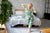 Women Pajama Set, Cotton Pajama, Tropical Print Pajama, Cozy Women Sleepwear, Flamingo Pajama, Bridesmaid Pajama, Green Pants and Shirt