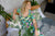 Women Pajama Set, Cotton Pajama, Tropical Print Pajama, Cozy Women Sleepwear, Flamingo Pajama, Bridesmaid Pajama, Green Pants and Shirt