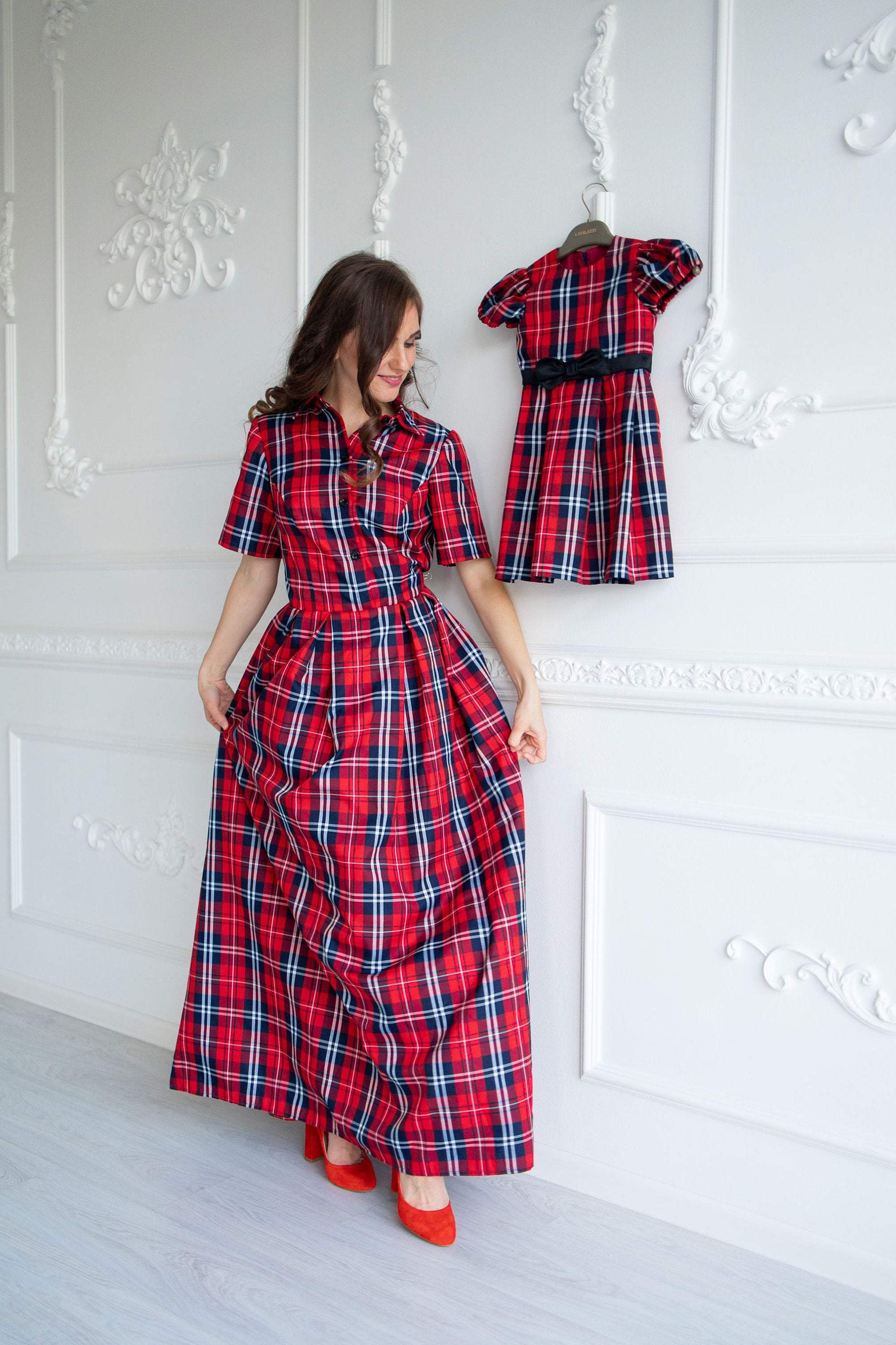 plaid womens dress