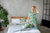 Women Pajama Set, Cotton Pajama, Tropical Print Pajama, Cozy Women Sleepwear, Flamingo Pajama, Bridesmaid Pajama, Green Pants and Shirt