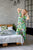 Women Pajama Set, Cotton Pajama, Tropical Print Pajama, Cozy Women Sleepwear, Flamingo Pajama, Bridesmaid Pajama, Green Pants and Shirt