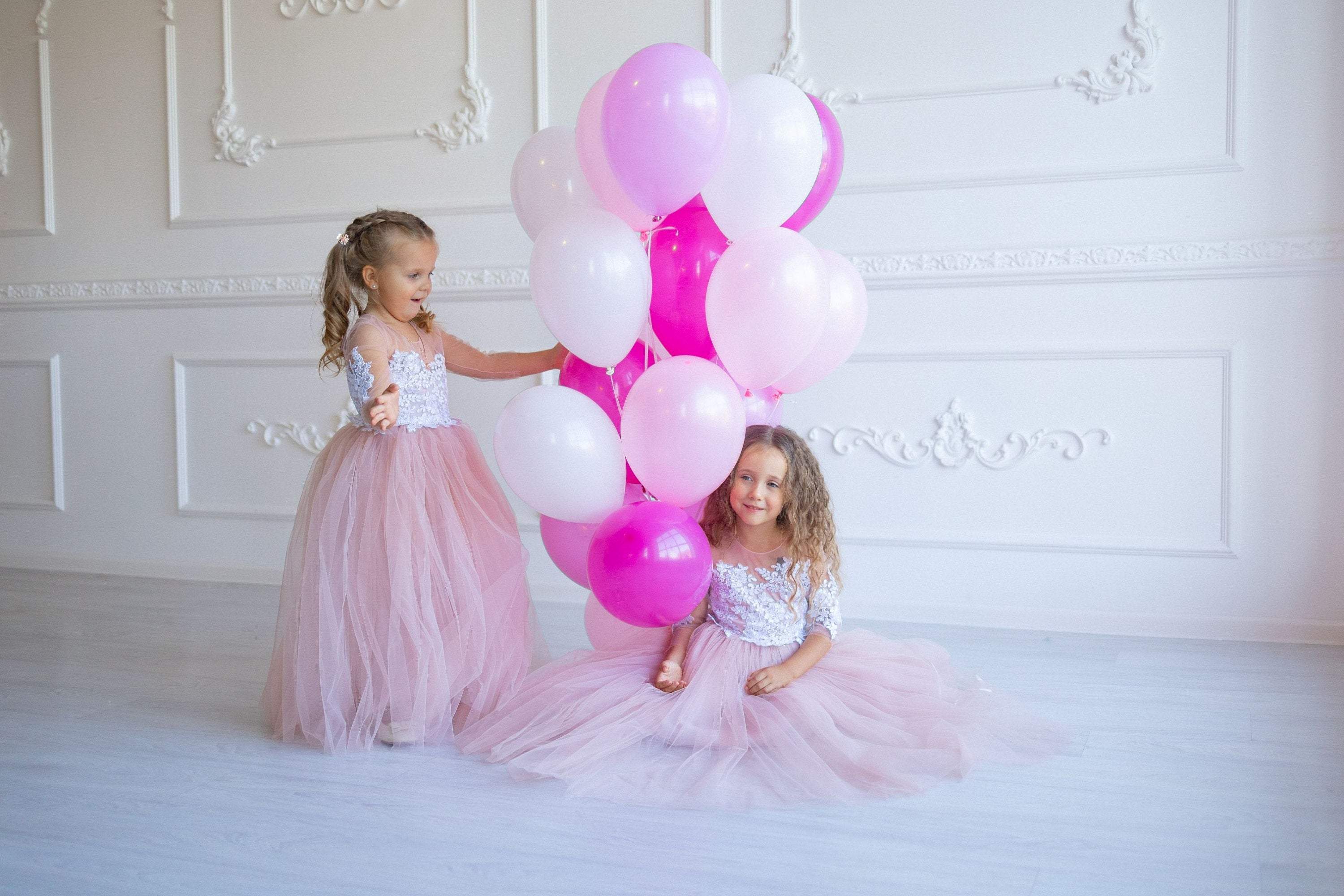 Shop Girl Formal Dress, Blush Pink Dress, Photoshoot Gown, Girl Princess  Dress, Tulle Tutu Dress, Tulle Lace Dress, Special Occasion Dress