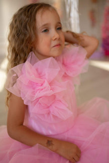 Matchinglook Hot Pink Barbie Dress, Girl Tutu Dress, Birthday Party Dress, Princess Dress, Toddler Tulle Dress, Pink Holiday Dress, Girl Designer Dress 5 / Ivory