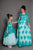 Matching Mother Daughter Dress, Turquoise Formal Gown, Lace Mommy and Me Dress, Formal Photoshoot Dress, Special Occasion Dress, Evening