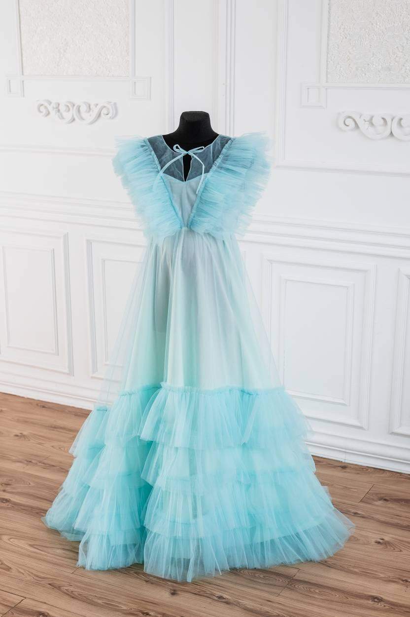 Shop Ready to ship Teal Tulle Maternity Dress For Photoshoot, Maternity Gown, Maternity Baby Shower Dress - Customizable and Made-to-Order Dresses Shop Ready to ship Teal Tulle Maternity Dress For Photoshoot, Maternity Gown, Maternity Baby Shower Dress - Customizable and Made-to-Order Dresses