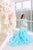 Aqua Blue Tulle Maternity Gown, Tiered Tulle Dress, Maternity Gown, Baby Shower Dress, Photoshoot Gown, Pregnancy Gown Dress