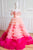 Princess Matching Dresses, Mommy and Me Gowns, Layered Tulle Dress, Pink Ombre Matching Dress, Ruffle Maxi Dress, Formal Photoshoot Dress