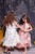 Ivory fringe dress for girl - formal girls dress - one shoulder ivory flower girl dress - knee length full birthday party dress - Matchinglook