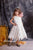 Ivory fringe dress for girl - formal girls dress - one shoulder ivory flower girl dress - knee length full birthday party dress - Matchinglook