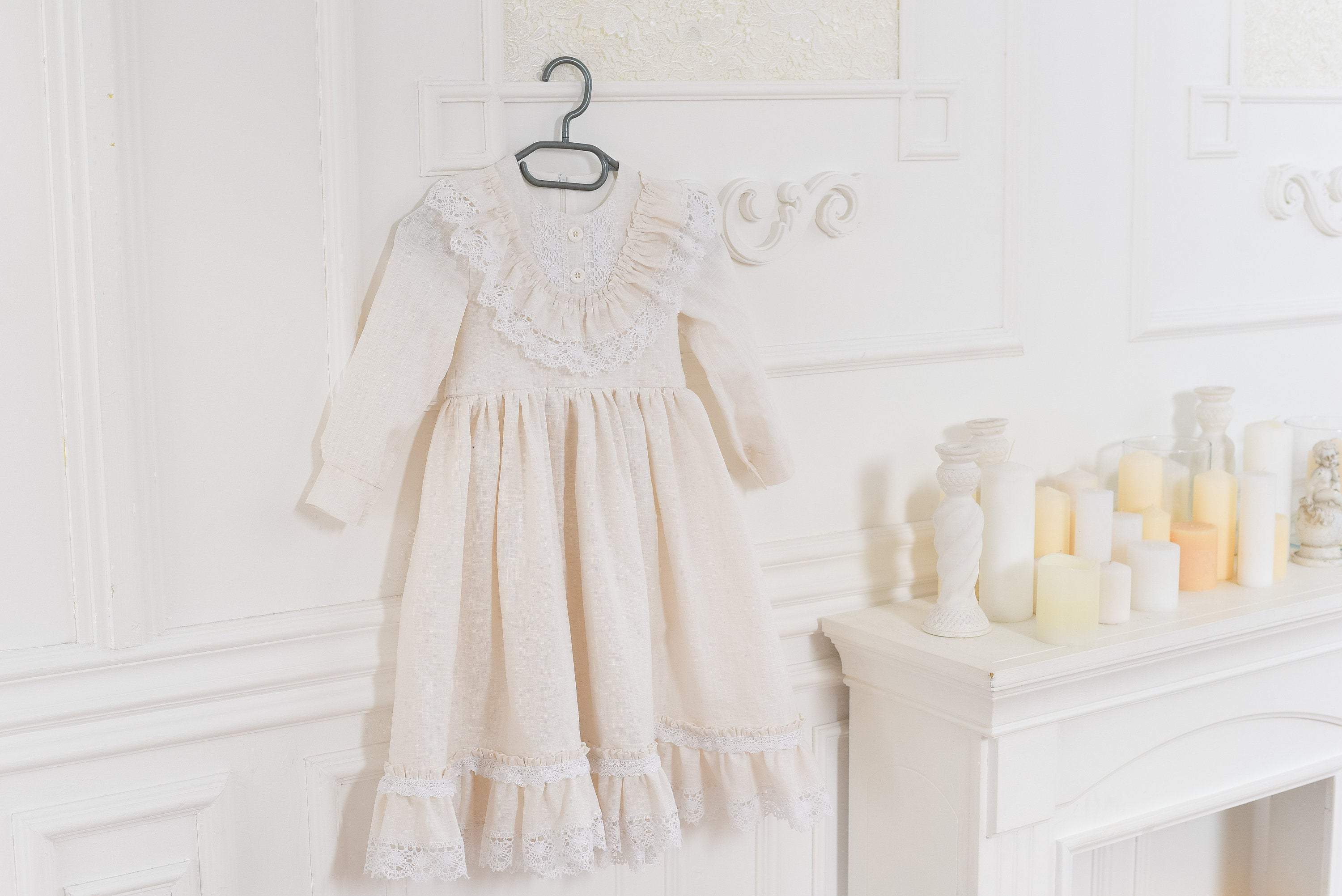 White linen baptism cloth clearance