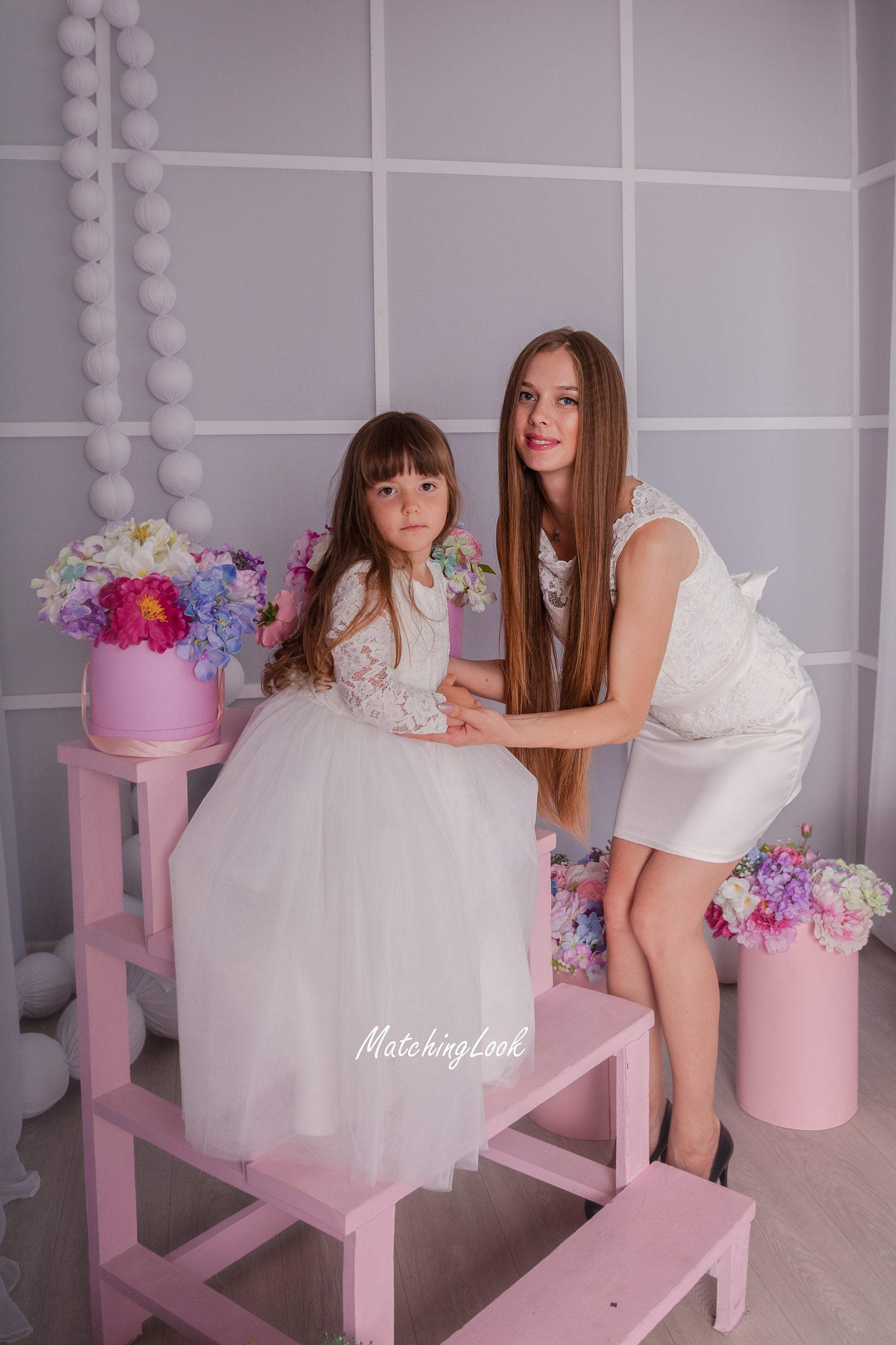 Shop Ivory Mommy and Me outfits, Matcihng Dress, Mother Daughter