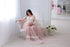 Lace Maternity Boudoir Gown for Photo Shoot in blush pink color