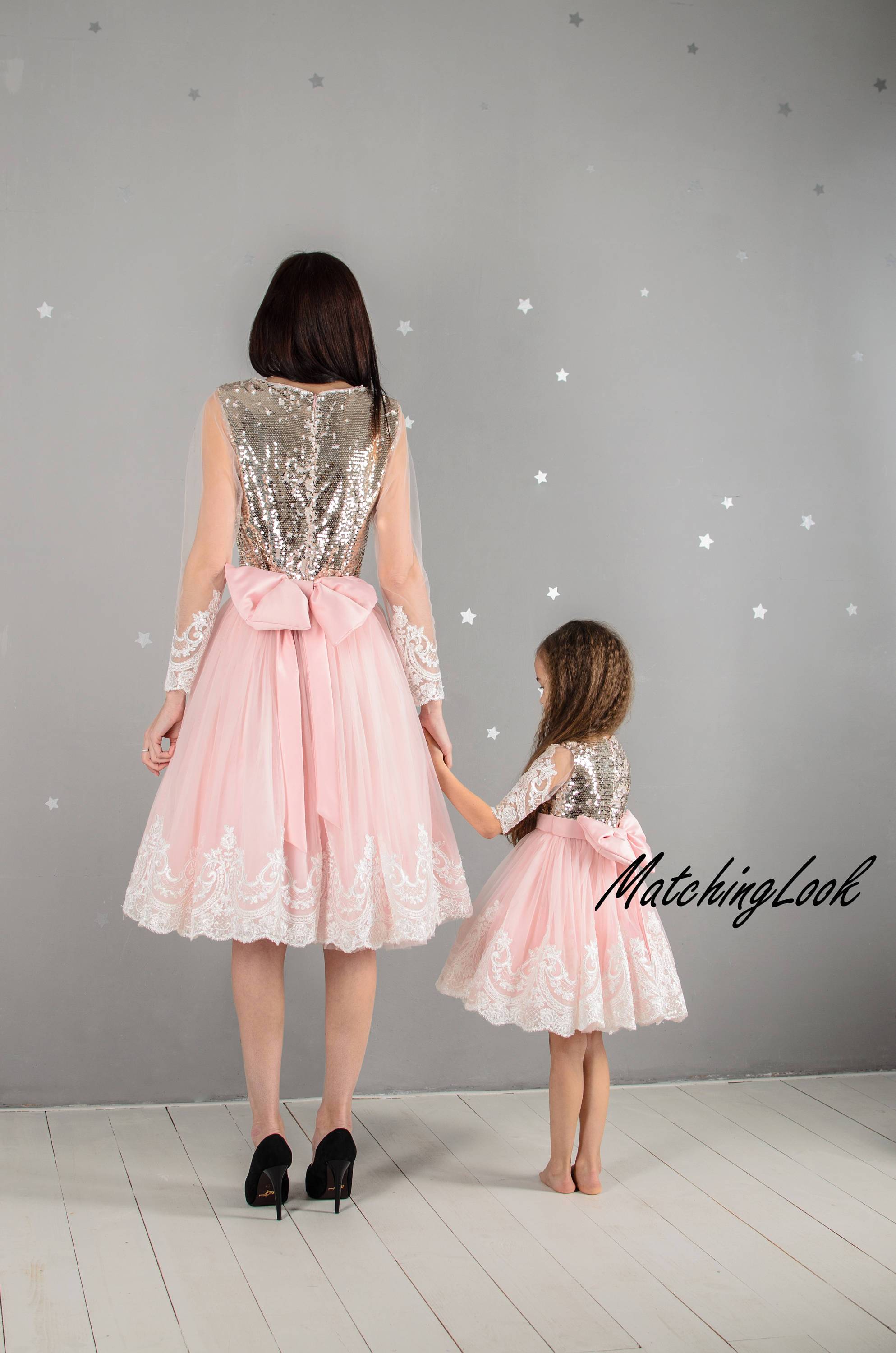 MOTHER DAUGHTER MATCHING DRESS WITH BIG POCKETS | Lovemade | 24H deliv