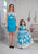 Matching mother daughter outfits for Frozen Birthday Theme - Blue Elsa Dress - Matchinglook