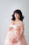 Maternity Dress for photoshoot, Peach Lace Maternity Gown - Matchinglook