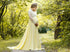 Maternity long lace dress photoshoot Pregnancy yellow dress