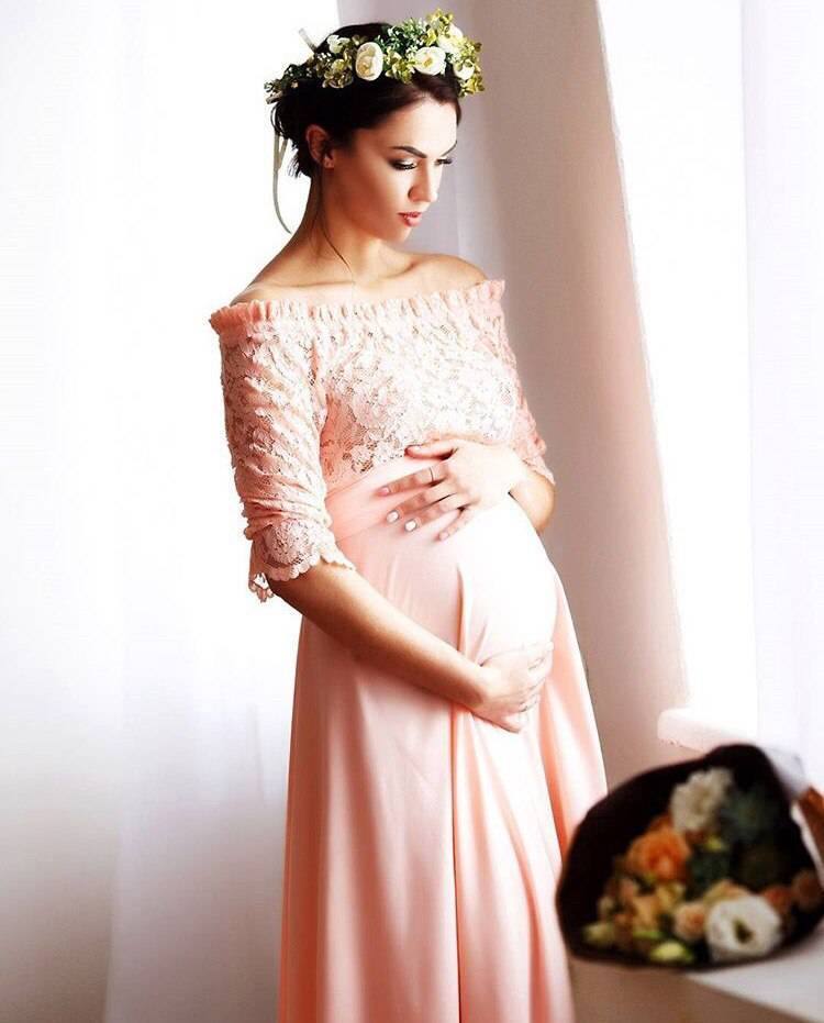 2022 Autumn Lace Pregnancy Dress Long Sleeve Maternity Gown Nursing Dresses  Clothes Plus Pregnant Woman Vestidos Baby Showers - AliExpress