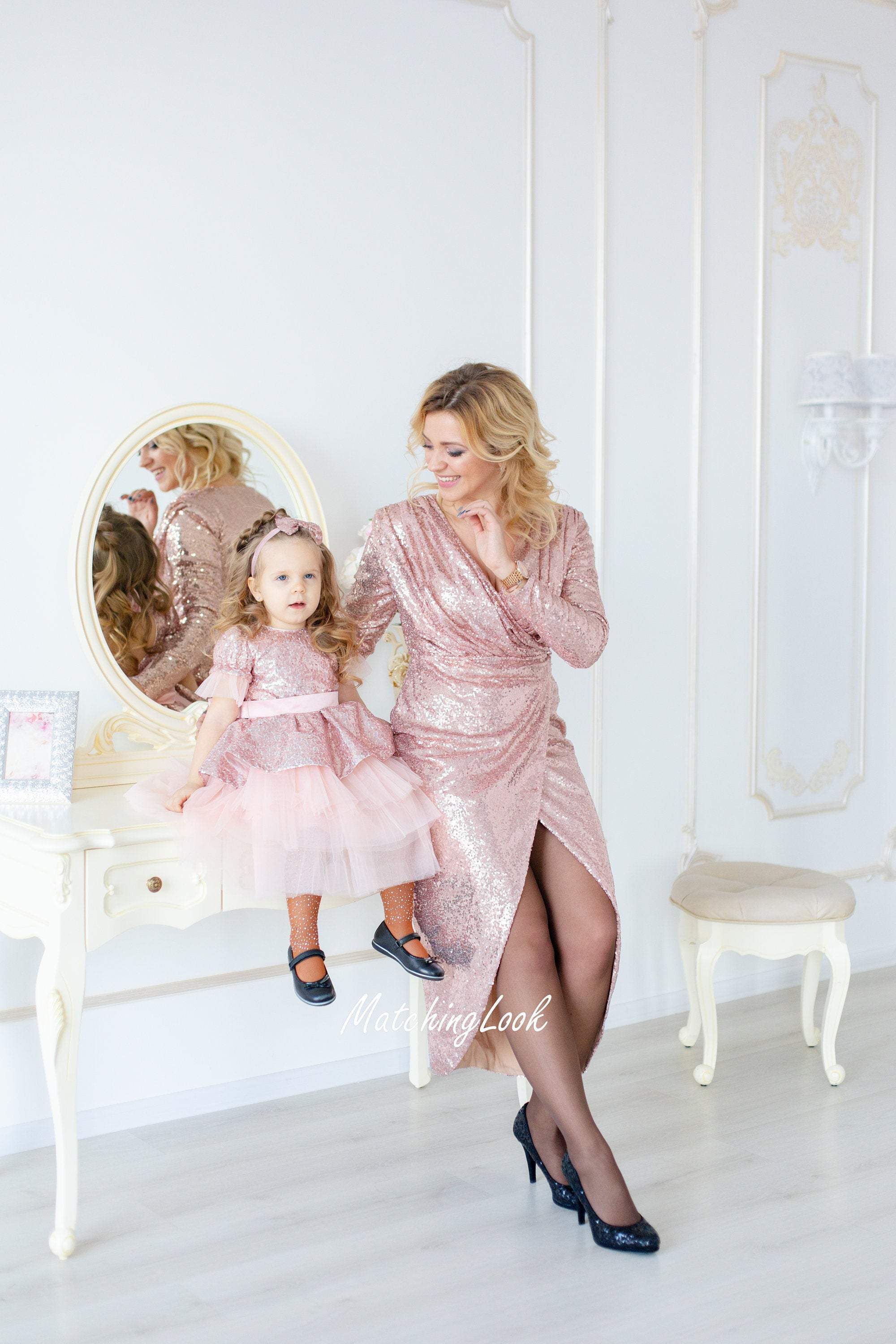 green emerald velvet dress Shop Mommy and Me Birthday Dresses, Occasion Dress, Matching Mother Daughter Dress, Rose Gold Sequin Dress, Flower Girl Dress,Wedding Guest Dress -