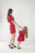 Mommy and Me lace dresses, Burgundy Mother daughter matching Dresses Outfits, birthday dresses Wedding dress Matching Valentines day dress