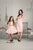 Mommy and Me Outfit, Pink Lace Dress, Mother Daughter Matching Dress, Photoshoot Dress, Mommy and Me Dress, Girl Preppy Dress, Elegant