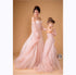 Mother Daughter Dress, Polka Dot Blush Dress, Matching Mommy And Me Dress, Photoshoot Gown Dress, Off Shoulder Gown, Tulle Formal Gown